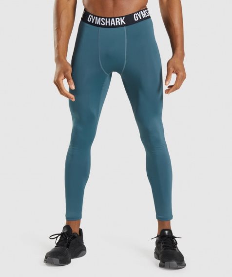 Legginsy Gymshark Element Baselayer Męskie Turkusowe | PL 741VUG